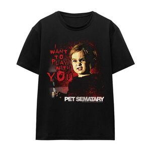 Pet Sematary Unisex Adult I Want To Play T-Shirt / Black